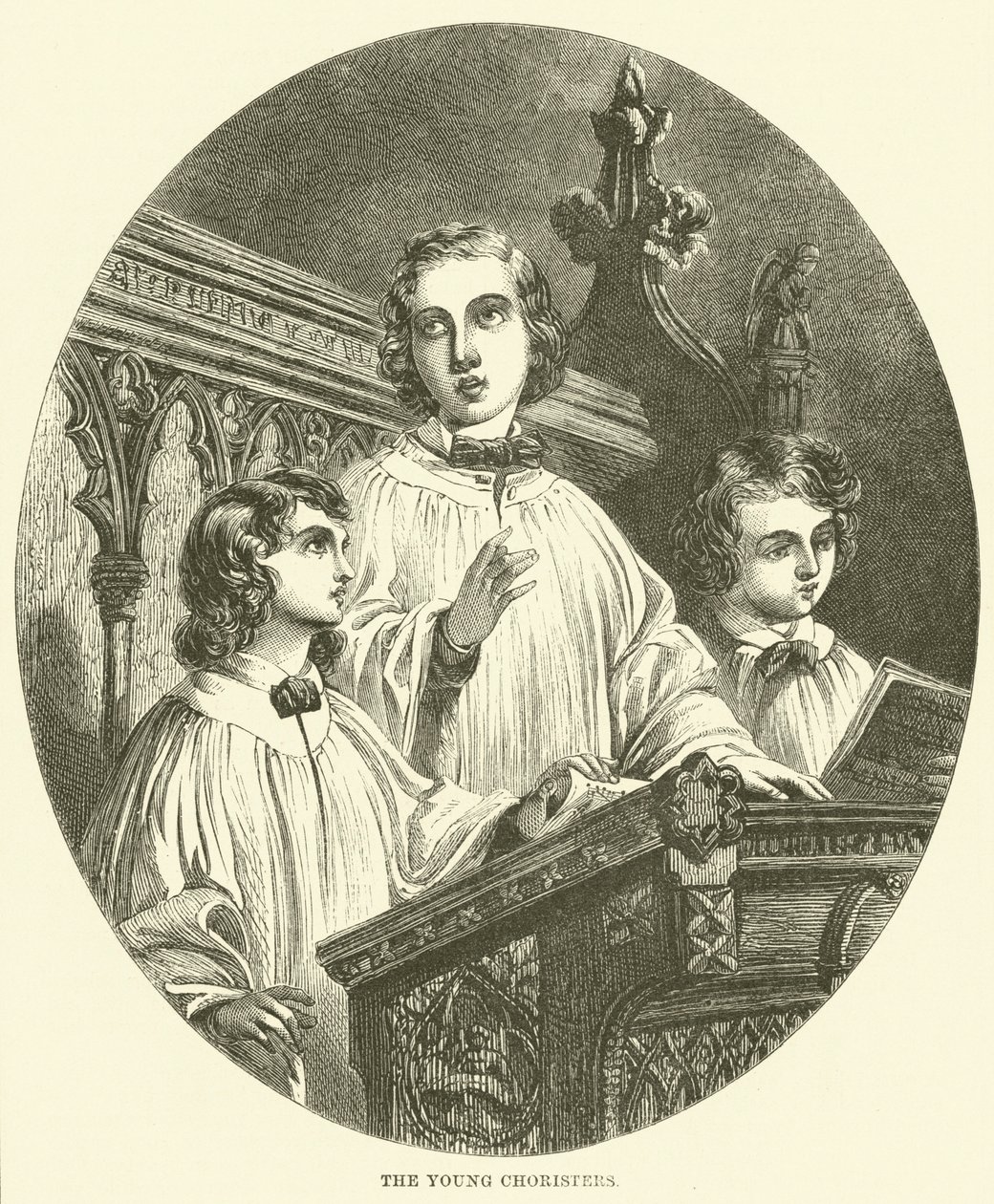 Les jeunes choristes (gravure) - English School