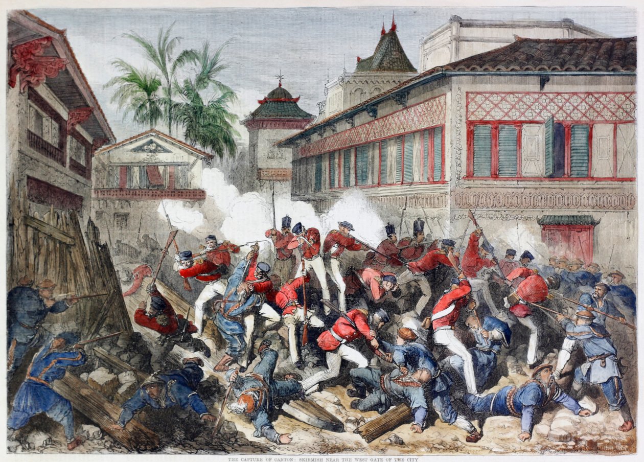 La capture de Canton : Escarmouche près de la porte ouest de la ville - English School