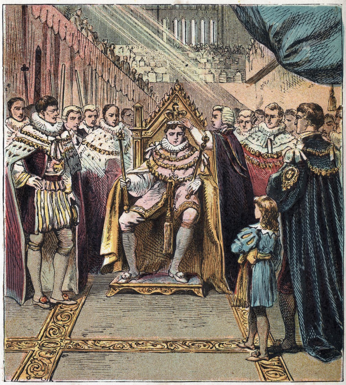 Le couronnement de George IV (1762-1830) le 29/01/1820. Couronnement de George IV - English School