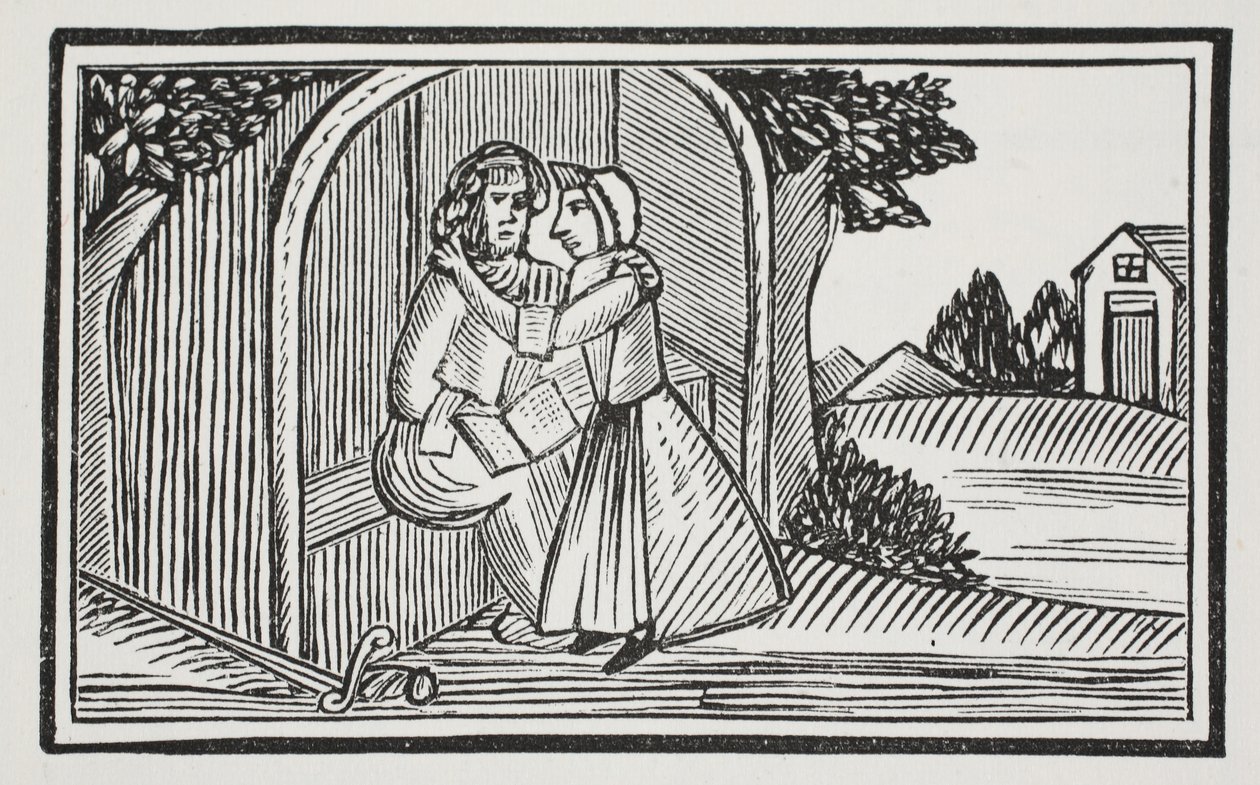 La mort de Guy, illustration de Chap-books du XVIIIe siècle par John Ashton, pub. 1882 - English School