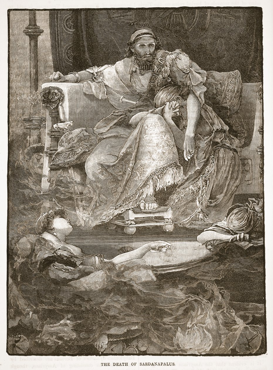 La mort de Sardanapale - English School