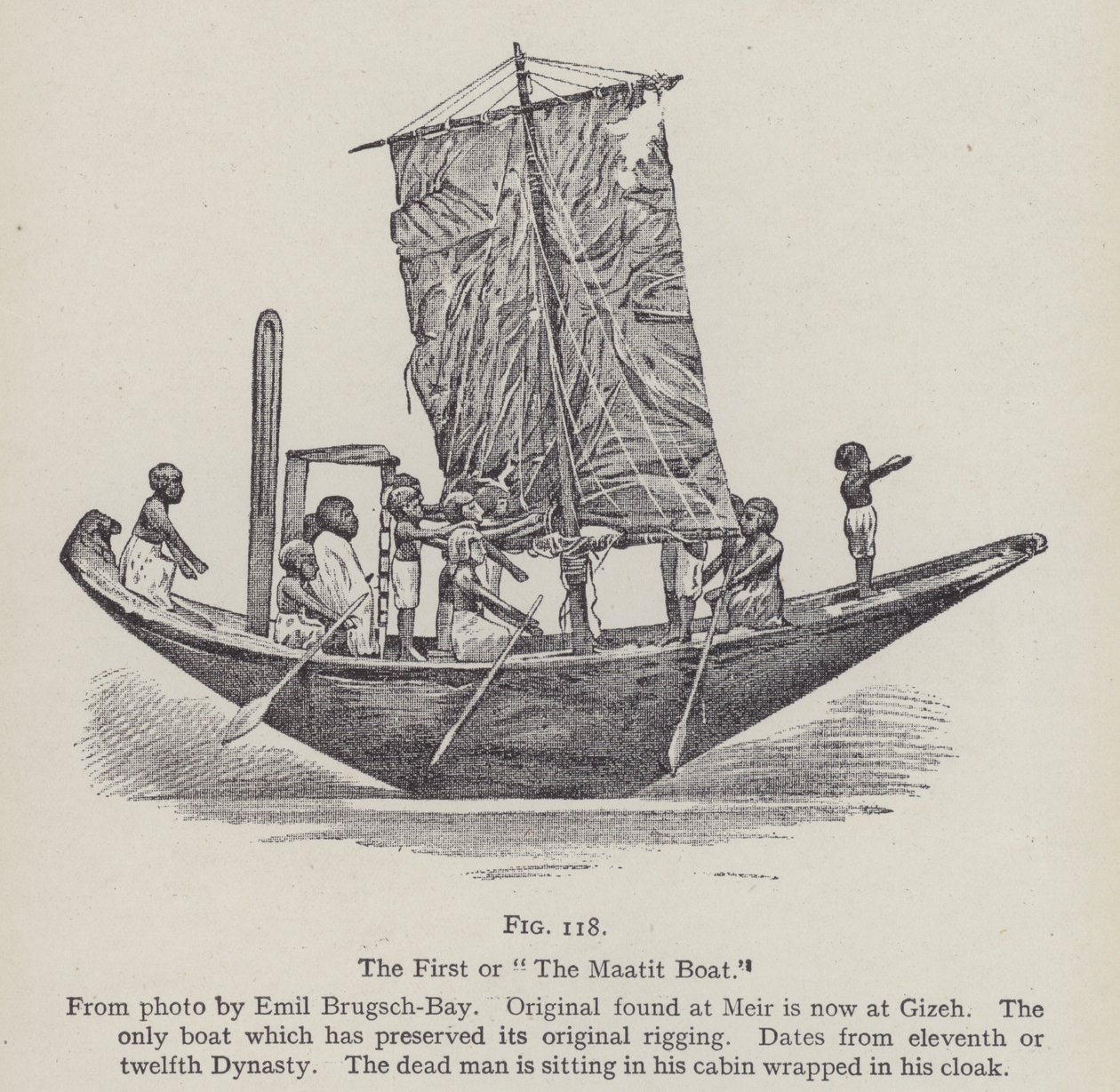 Le premier ou le bateau Maatit (lithographie) - English School