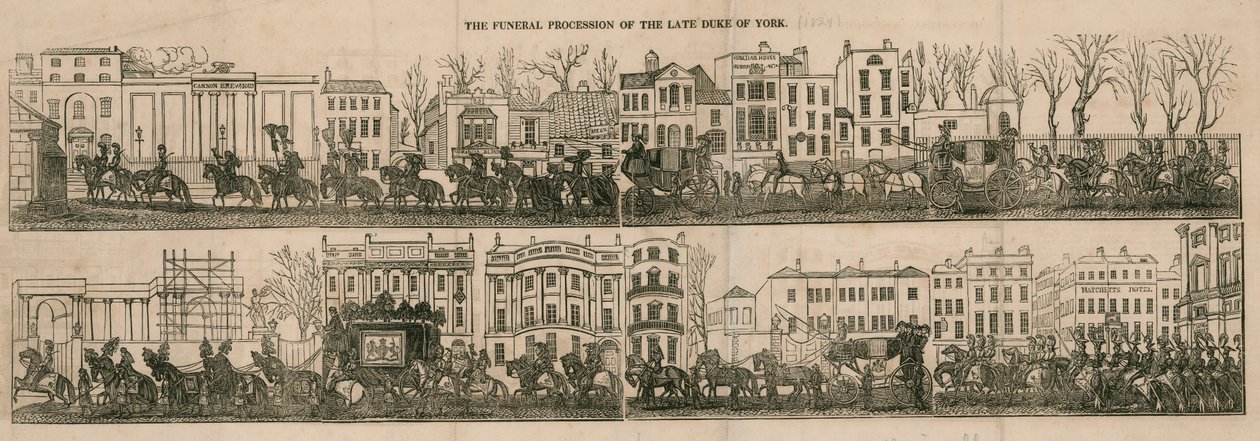Le cortège funèbre de feu le duc d