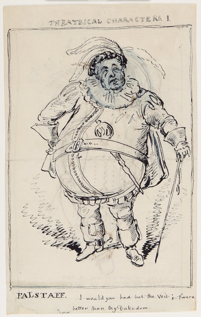 Personnages théâtraux 1: Falstaff, vers 1825 - English School