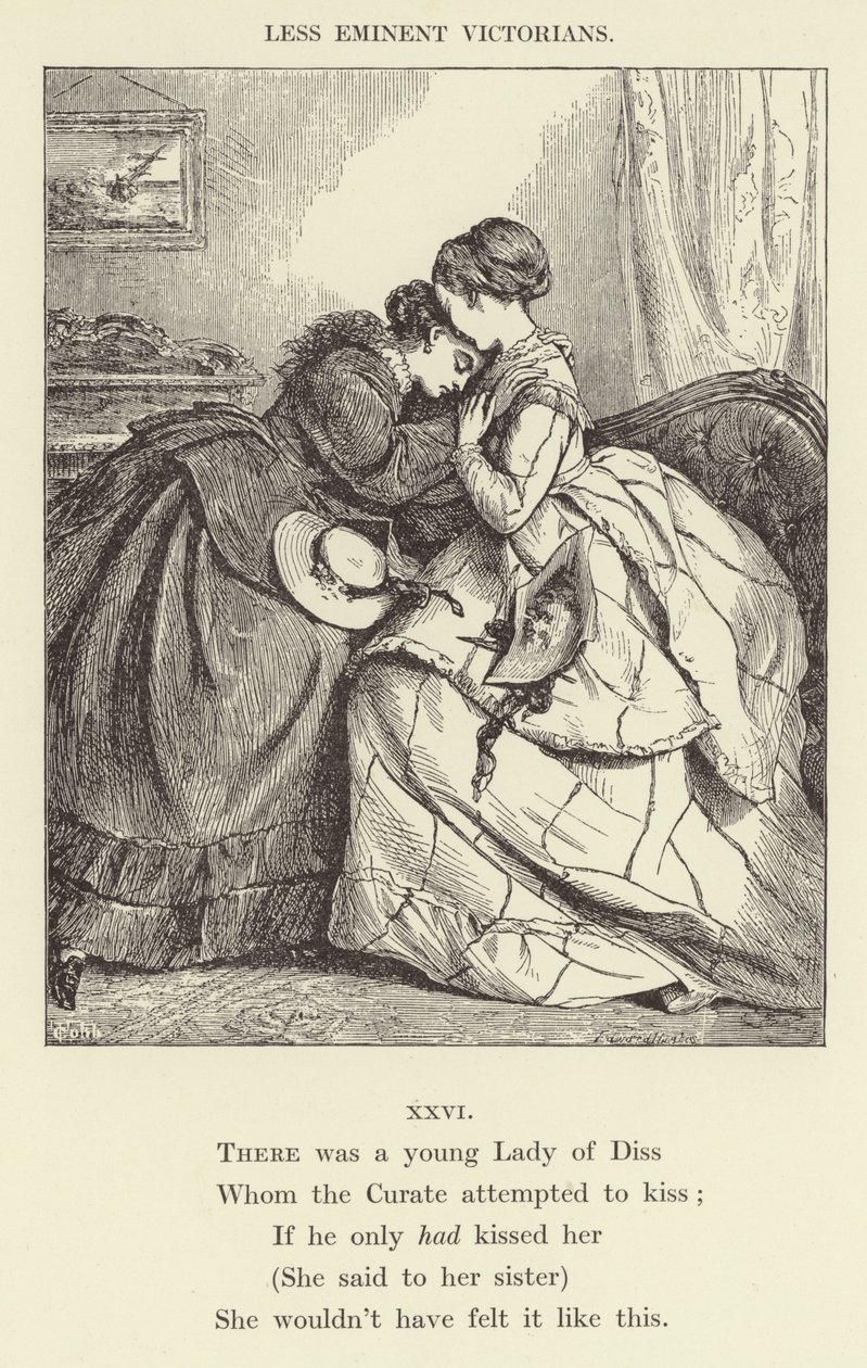 Il y avait une jeune dame de Diss (gravure) - English School