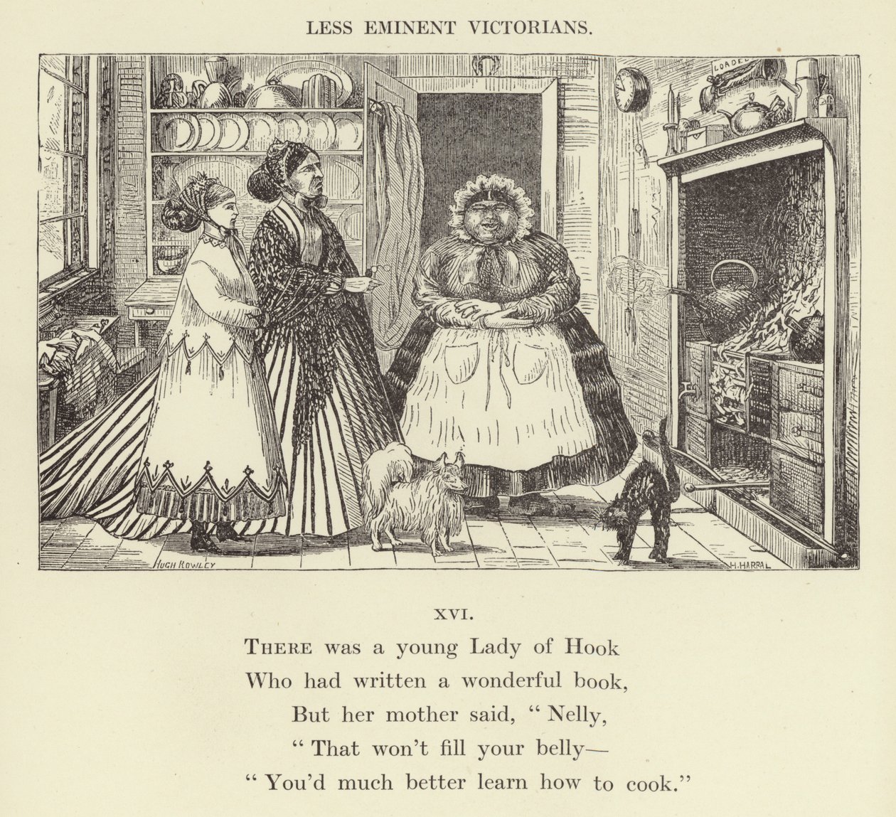 Il y avait une jeune femme de Hook (gravure) - English School