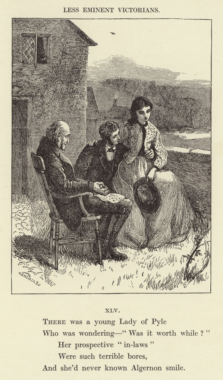 Il y avait une jeune femme de Pyle (gravure) - English School