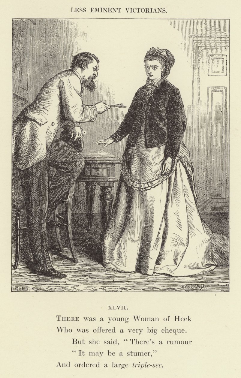 Il y avait une jeune femme de Heck (gravure) - English School