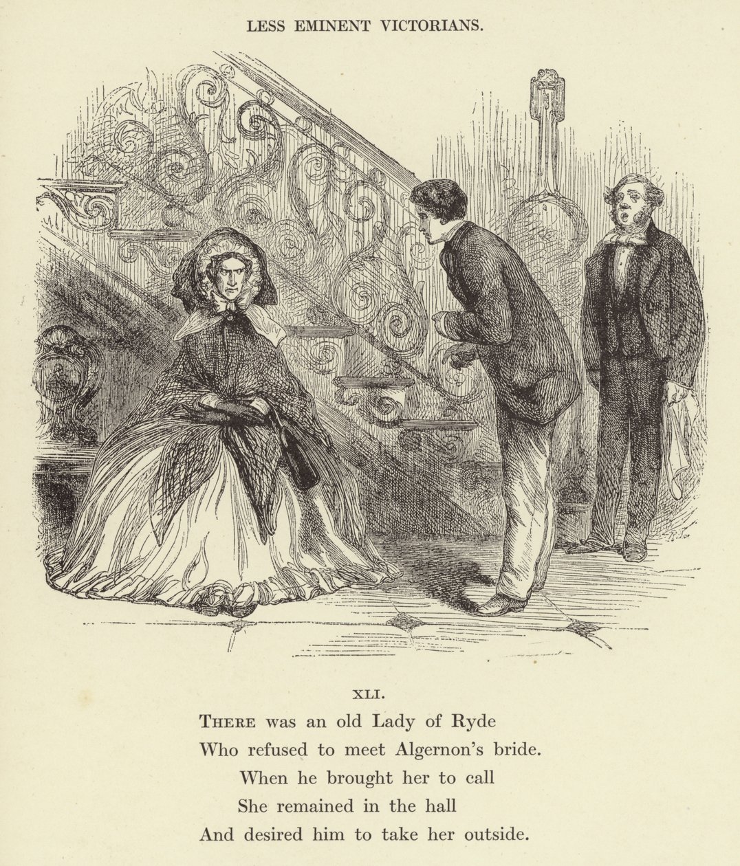 Il y avait une vieille dame de Ryde (gravure) - English School