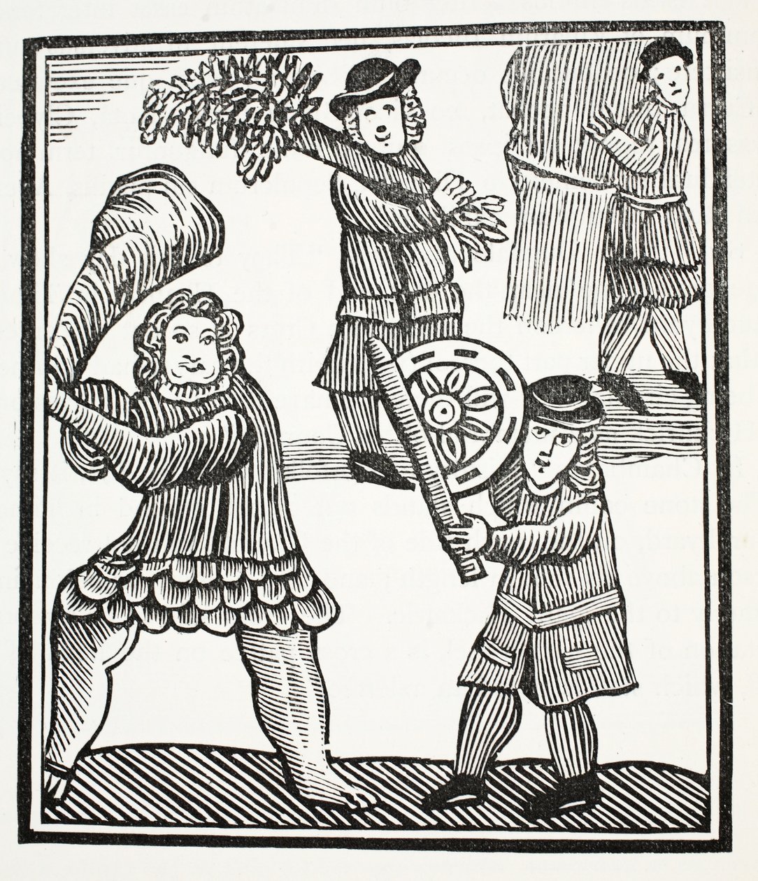 Thomas Hickathrift, illustration de Chap-books du XVIIIe siècle par John Ashton, pub. 1882 - English School