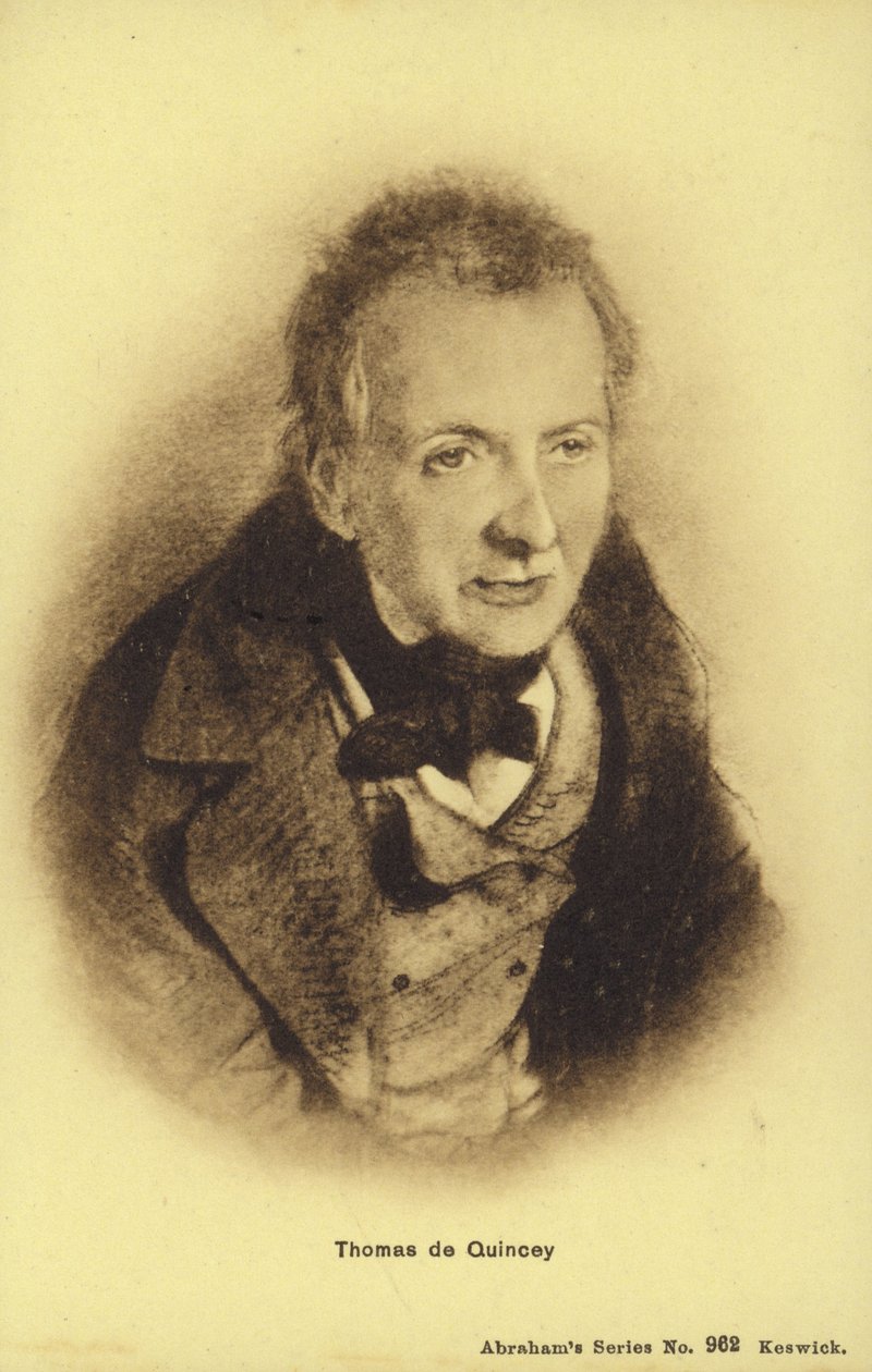Thomas de Quincey (1785-1859), essayiste anglais (lithographie) - English School
