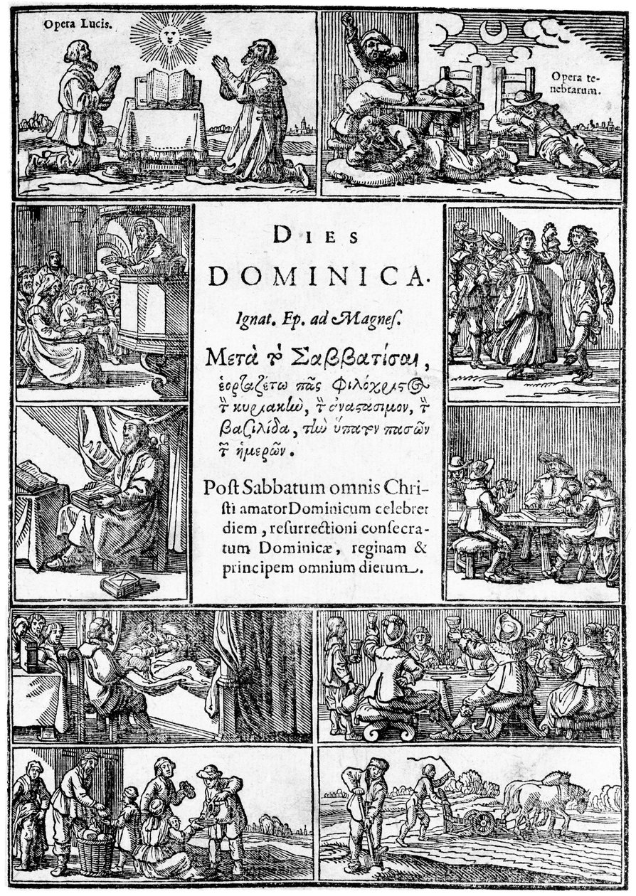 Page de titre du Dies Dominica de Thomas Young, 1639 - English School