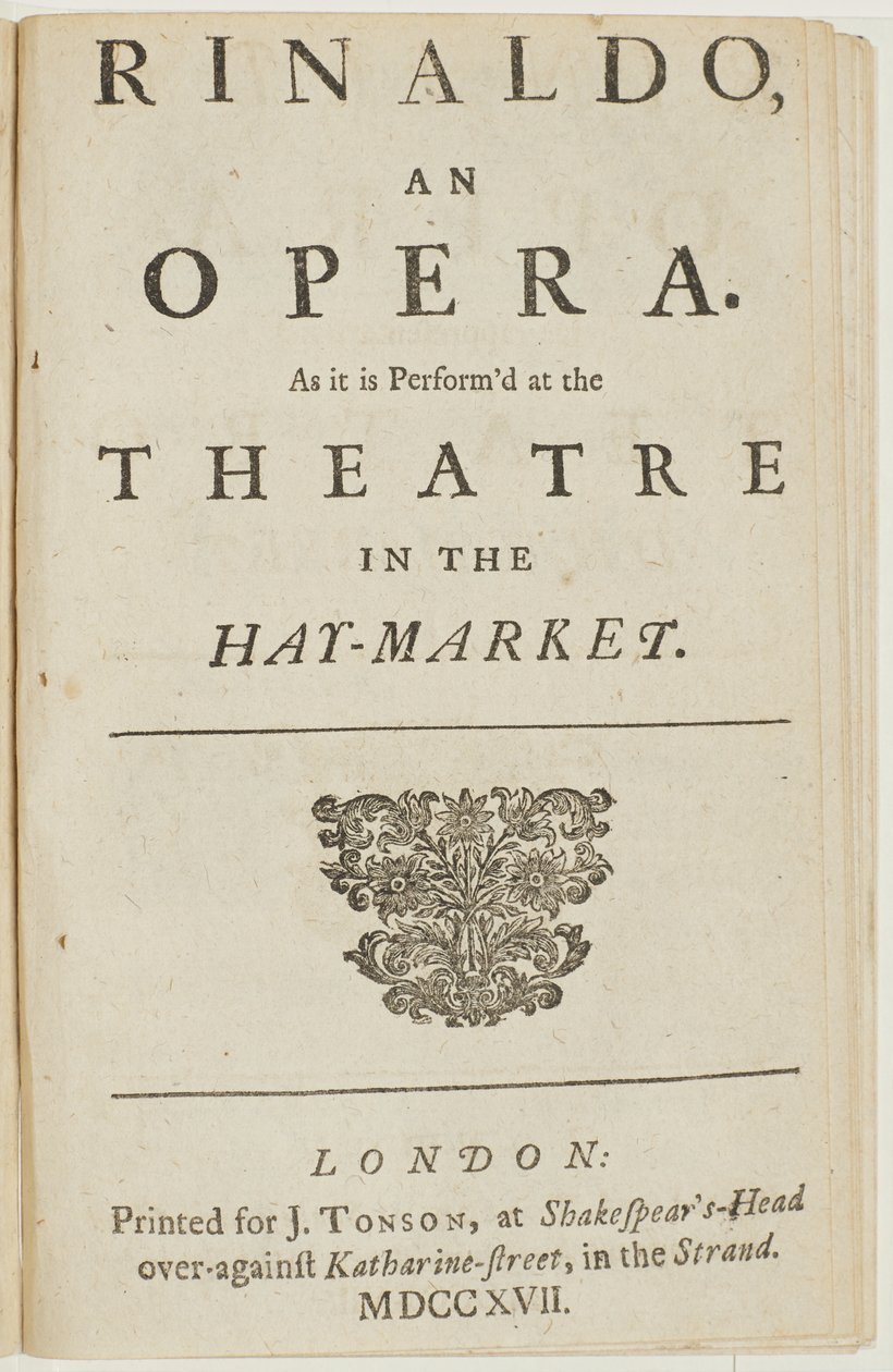 Page de titre du livret de l