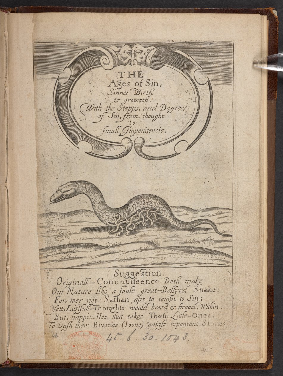 Page de titre de Les Âges du péché, ou, La naissance et la croissance du péché - English School