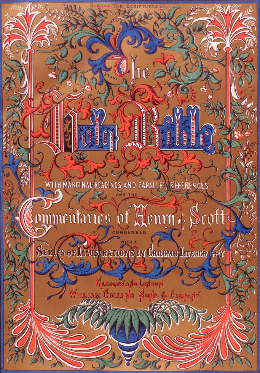 Page de titre de la Sainte Bible - English School
