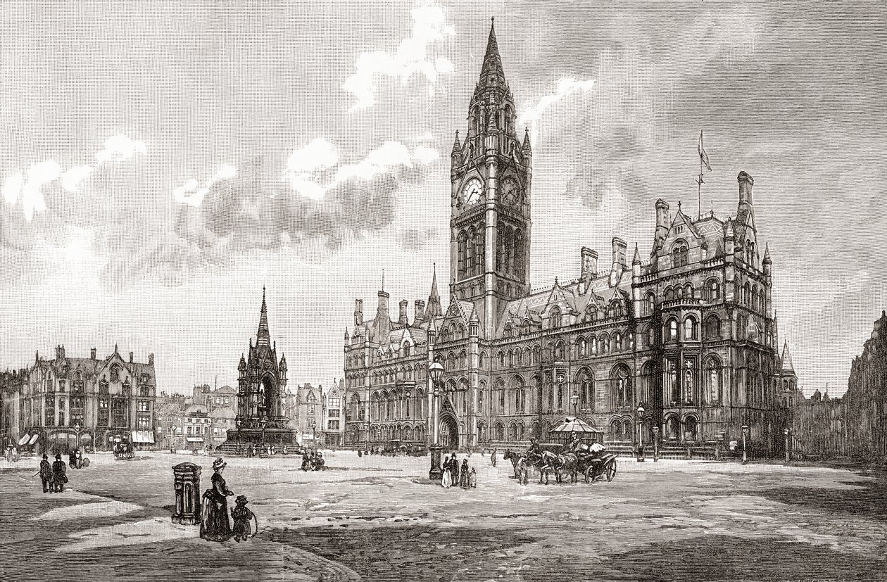 Hôtel de ville, Albert Square, Manchester, de 