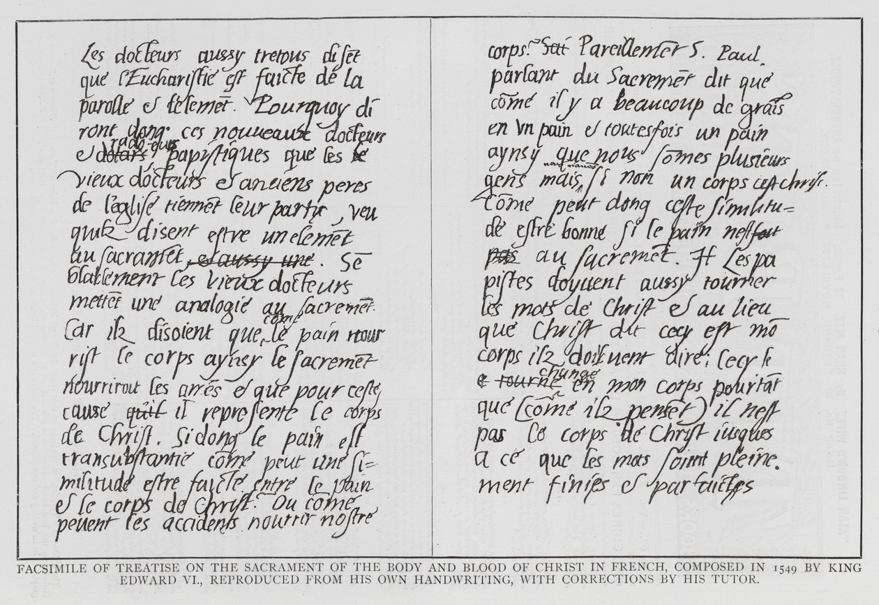 Traité sur le sacrement du corps et du sang du Christ par Édouard VI - English School