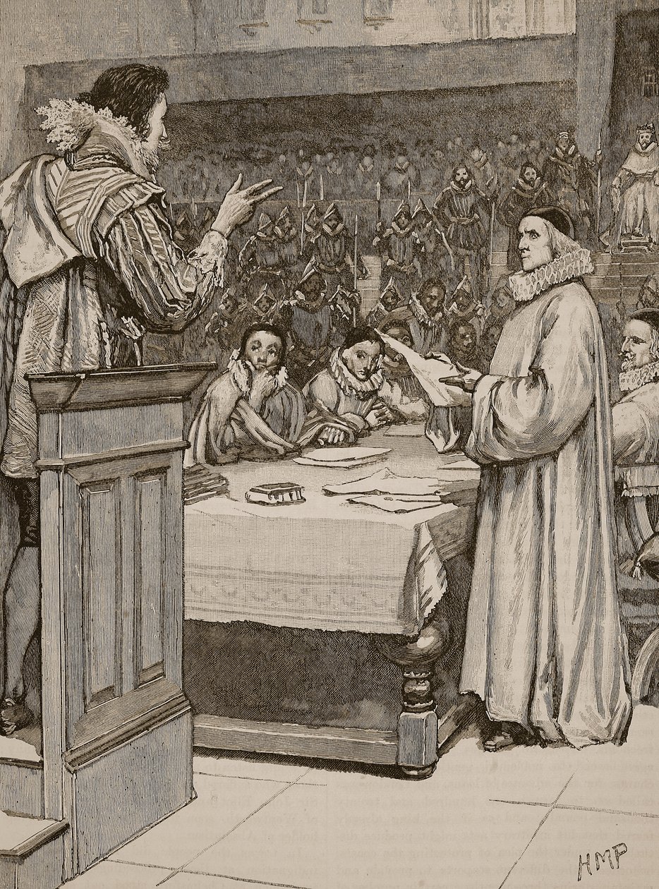 Procès de Buckingham, illustration de Cassells Illustrated History of England - English School