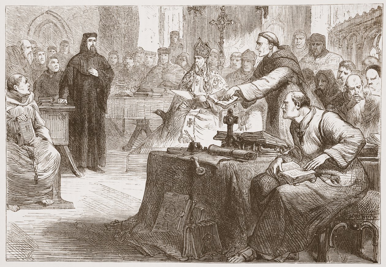 Procès de Wicliffe, illustration de L