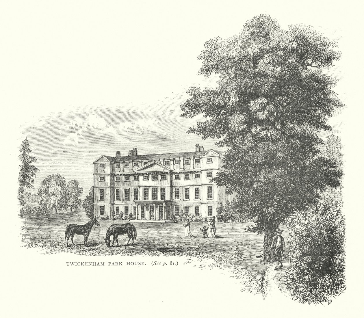 Twickenham Park House (gravure) - English School