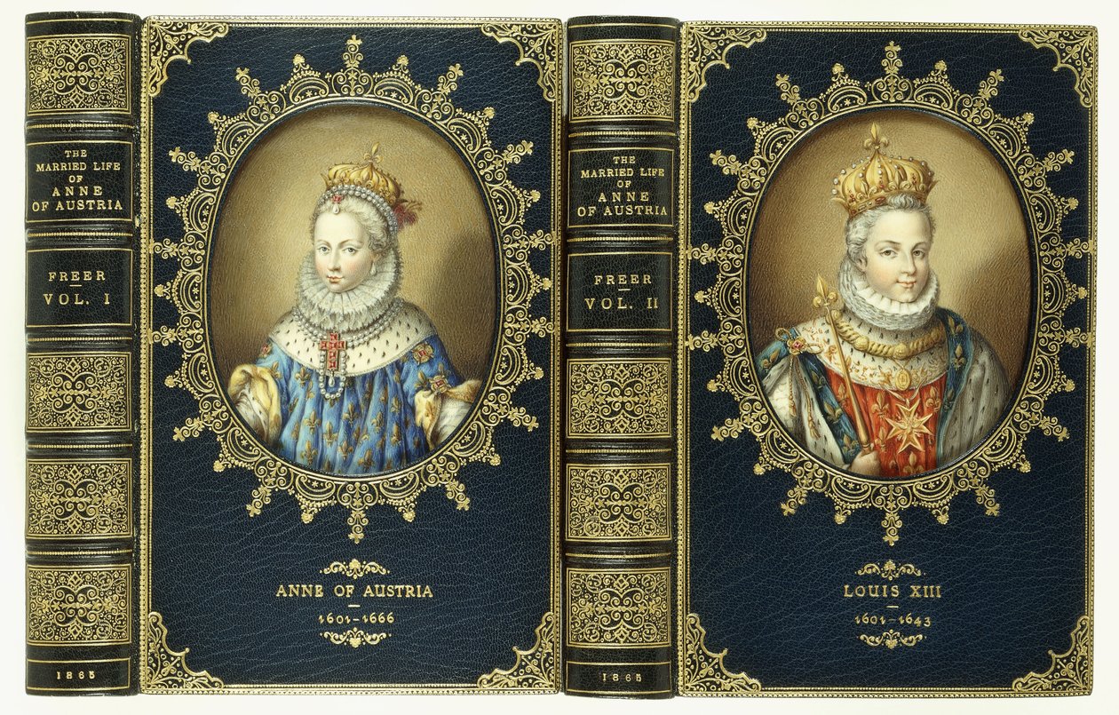 Couverture supérieure avec deux portraits ovales d