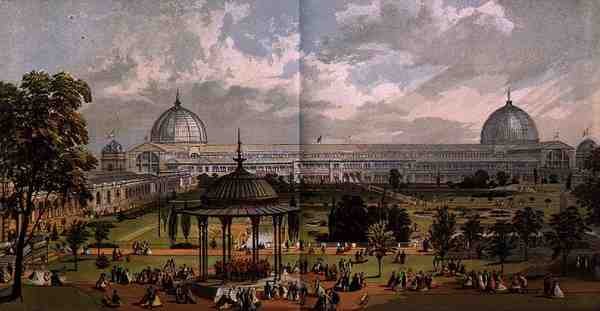 Vue des jardins horticoles de l