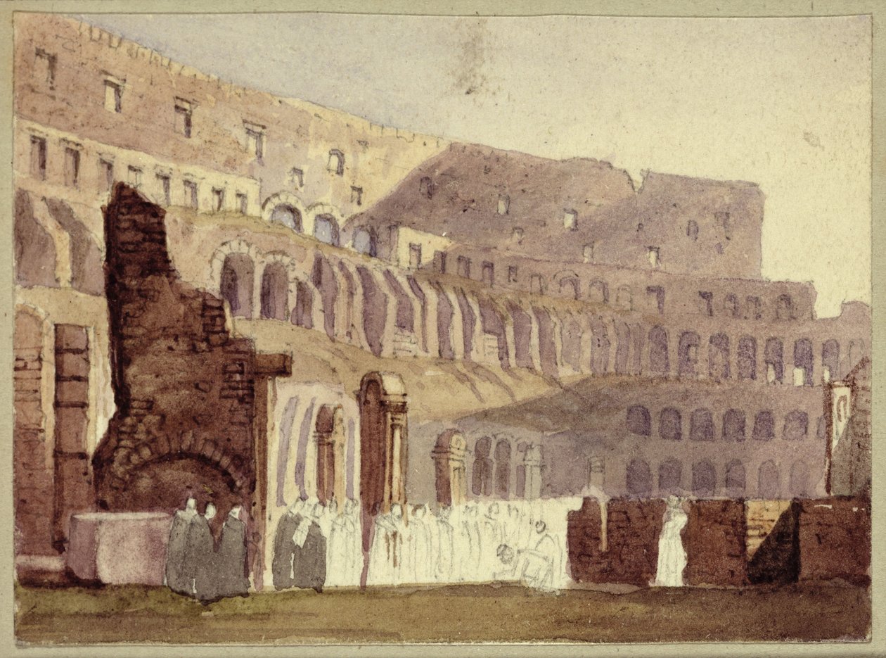 Vue du Colisée romain, vers 1800 - English School