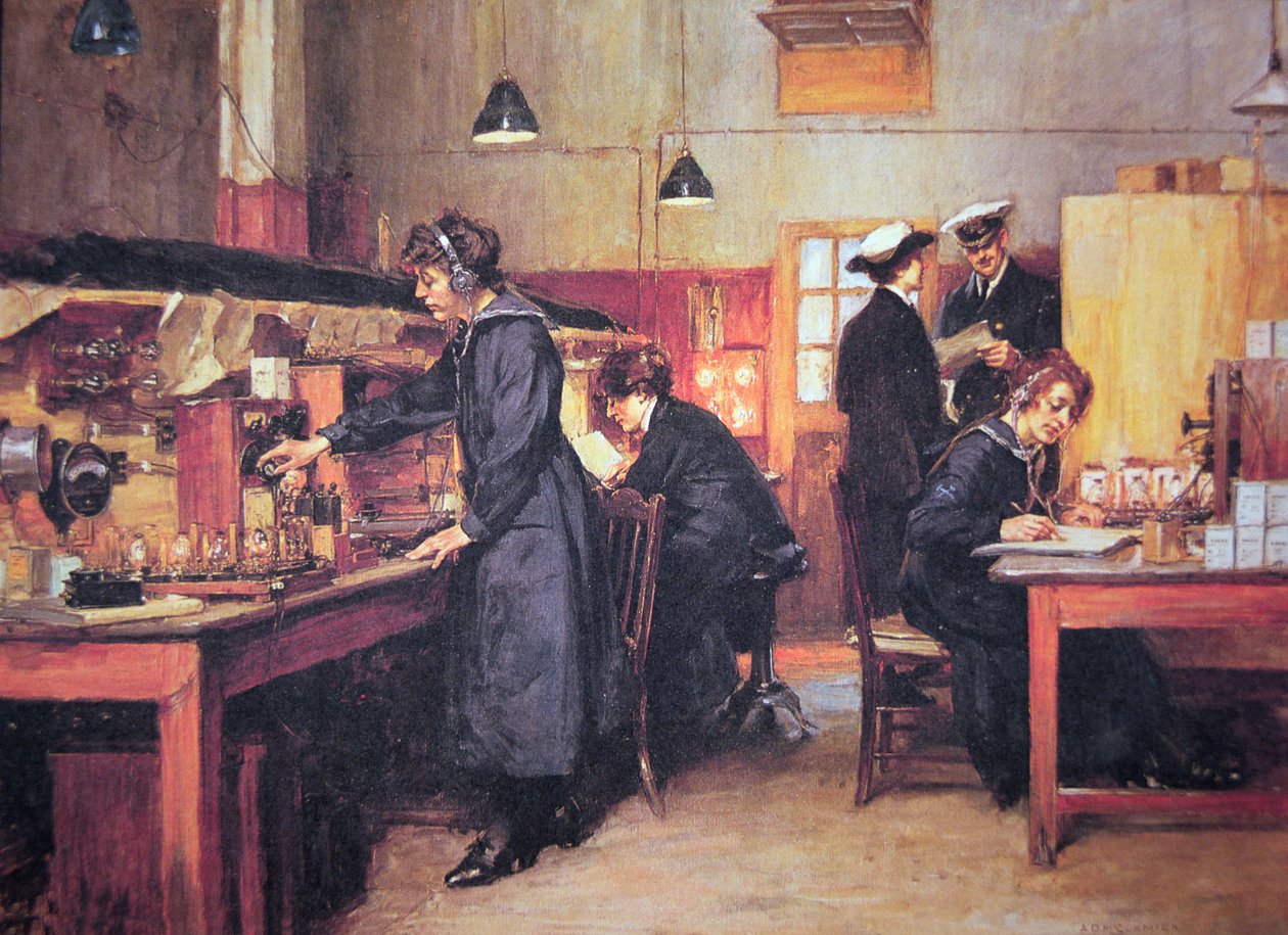 Femmes opératrices radio et téléphoniques de la Royal Navy pendant la Première Guerre mondiale - English School