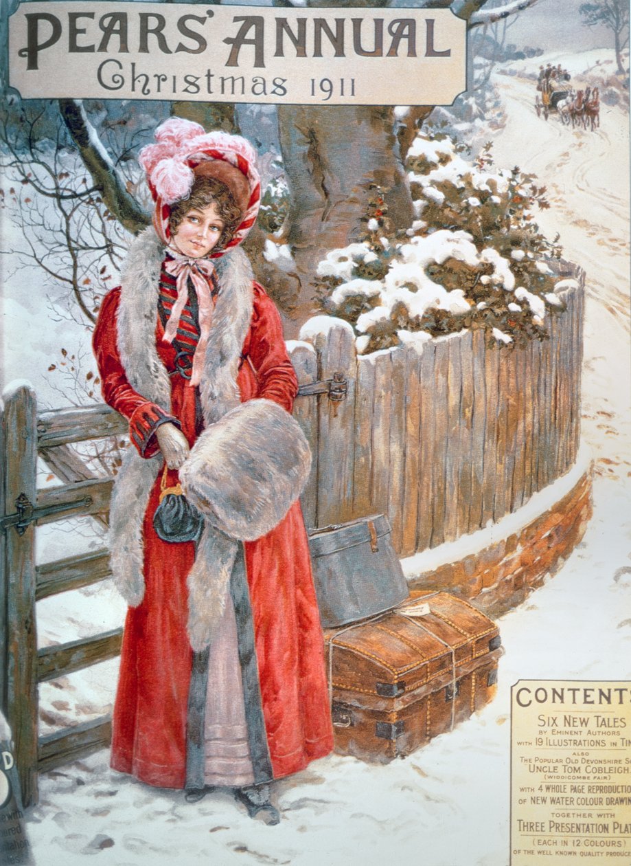 En attendant la diligence, du Pears Annual, Noël 1911 - English School