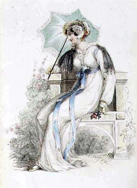 Robe de promenade, planche de mode de Ackermann