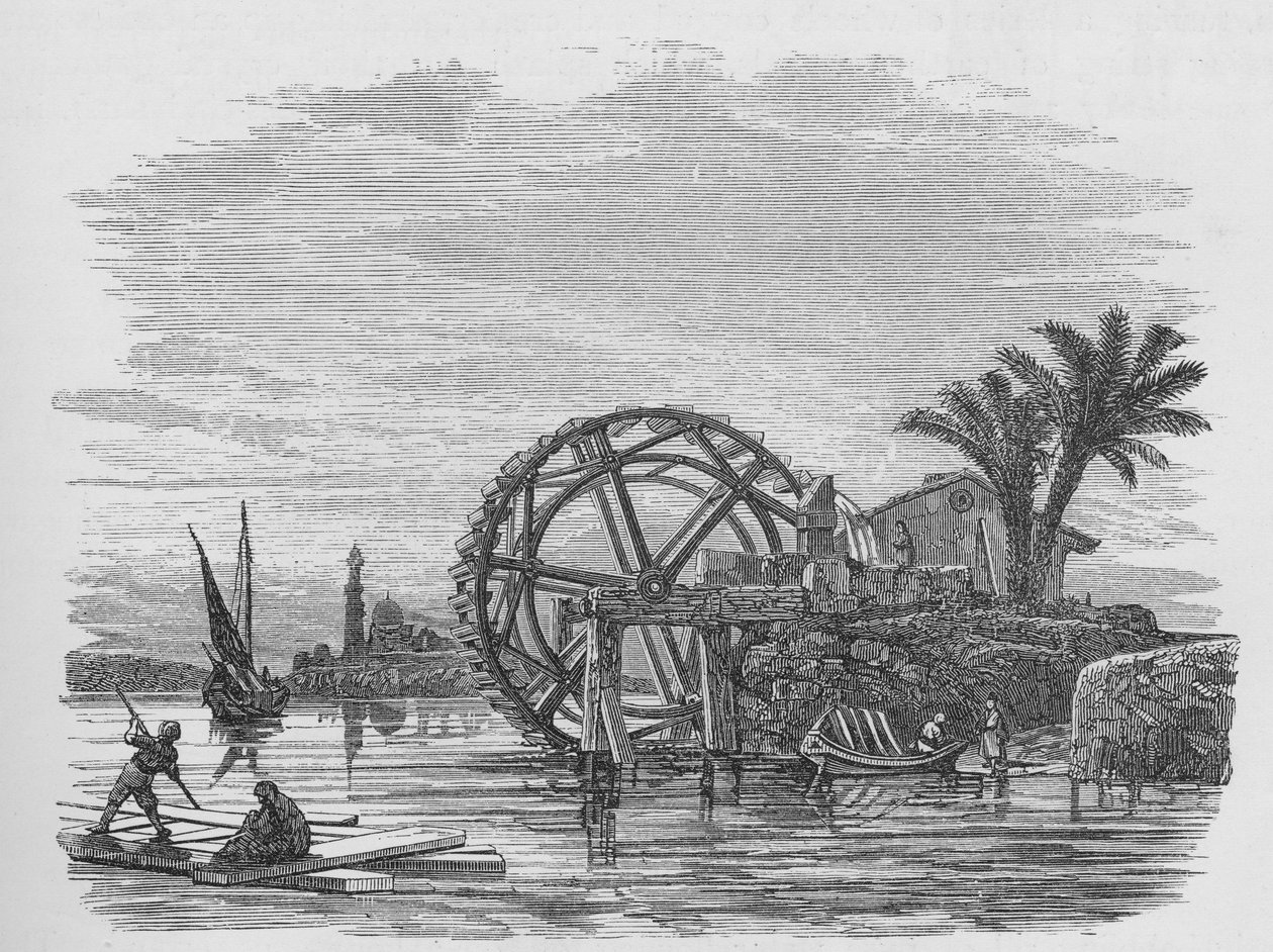 Roue à eau sur le Nil - English School