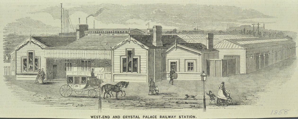 Gare de West End et Crystal Palace, Queenstown Road - English School