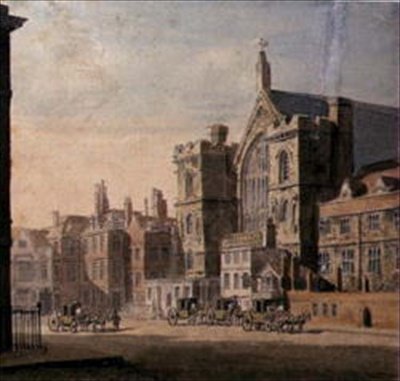 Westminster Hall et New Palace Yard, c.1808 - English School