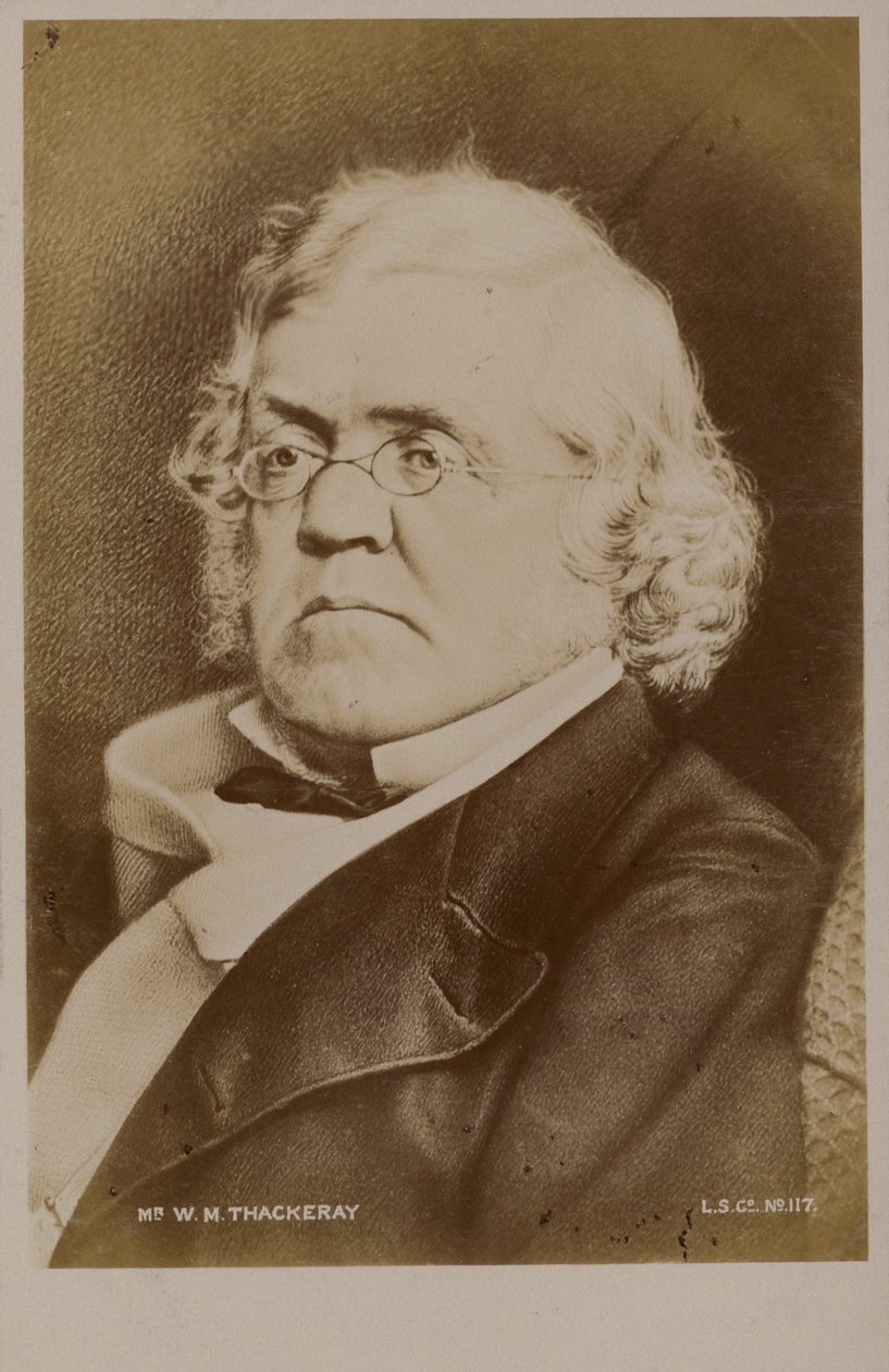 William Makepeace Thackeray (1811-1863), romancier anglais (lithographie) - English School