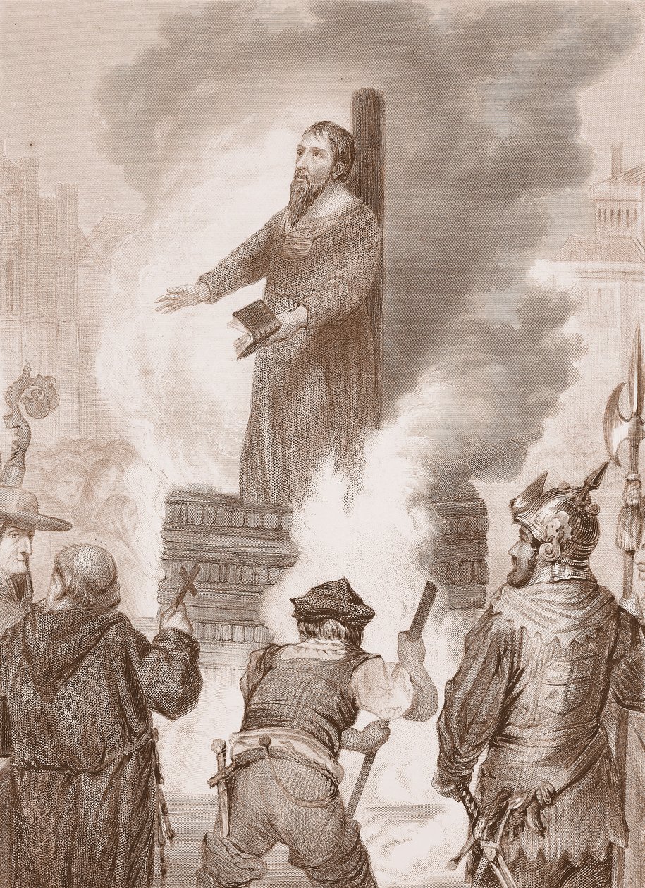 Exécution de William Sawtre, attribuée à Arnold, gravée par W. French - English School