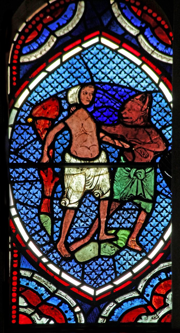 Fenêtre Ew représentant une scène de l