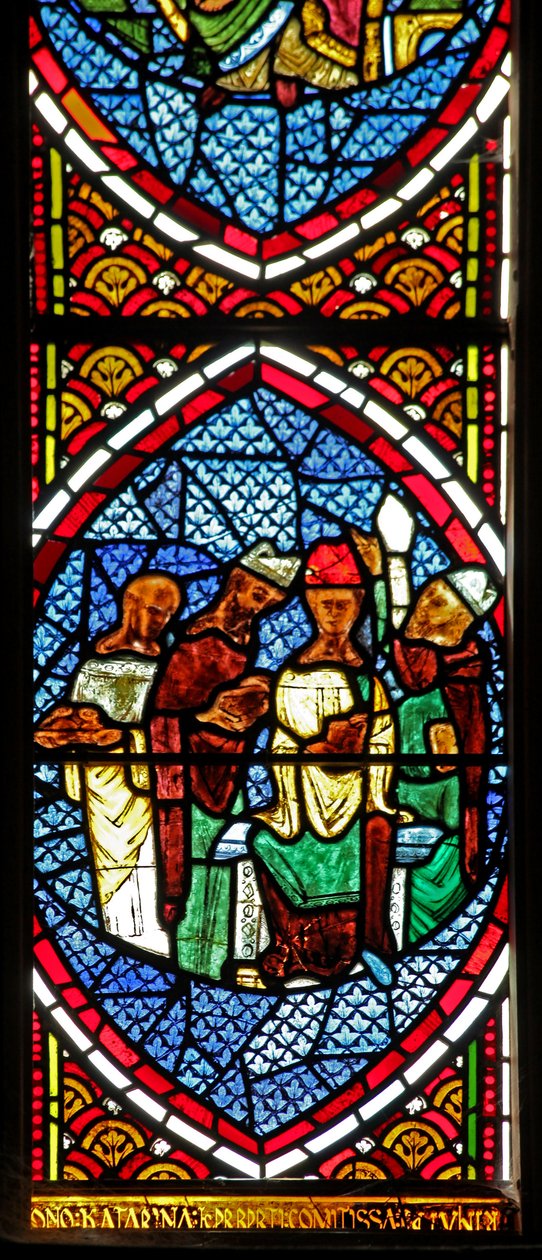 Fenêtre Ew représentant une scène de la Messe - English School