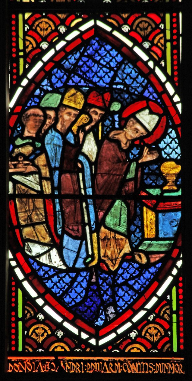 Fenêtre Ew représentant une scène de la Messe - English School