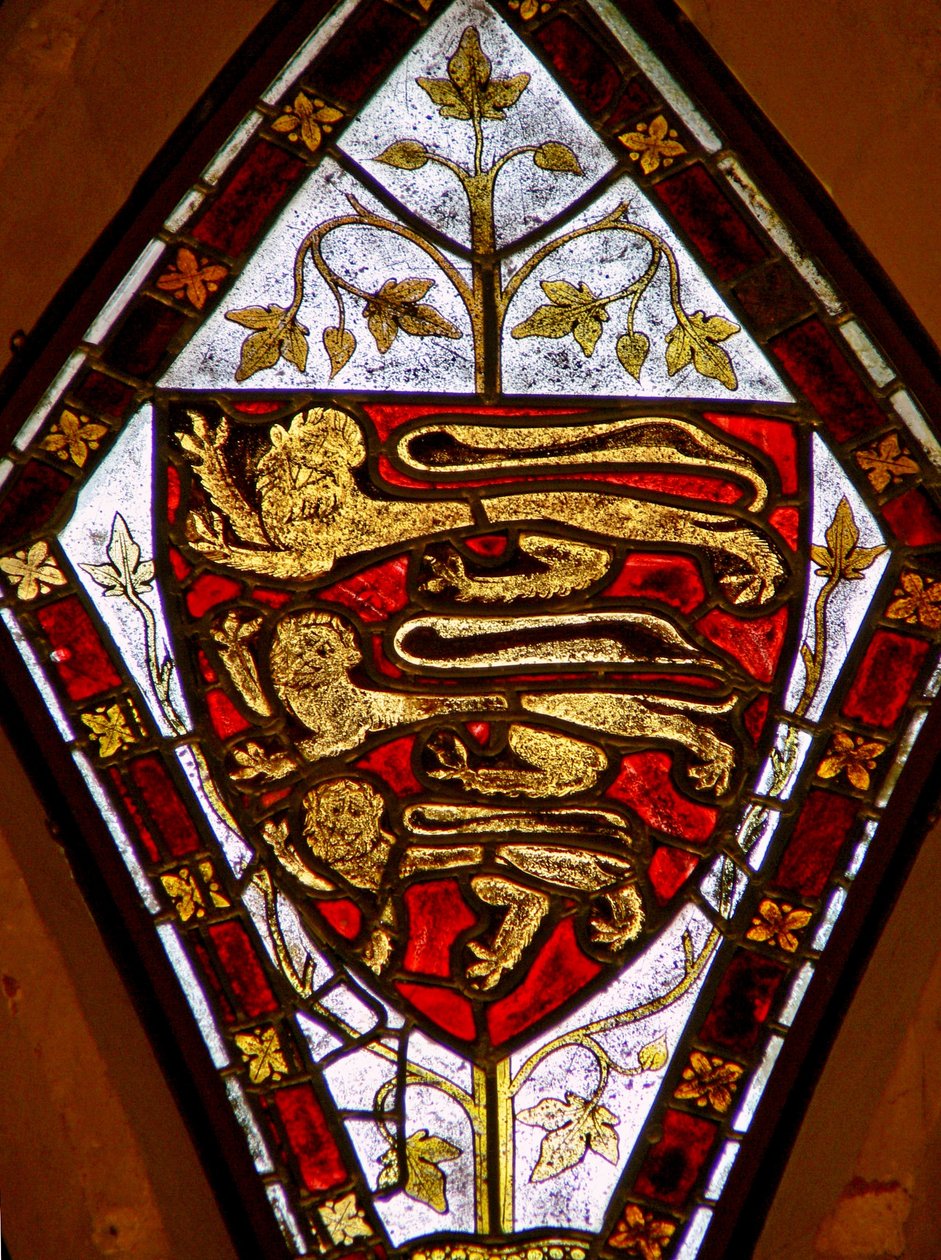Fenêtre Ew représentant les armoiries - Édouard II - English School