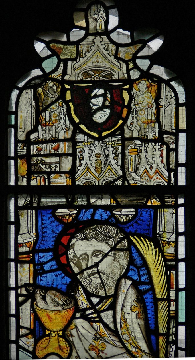 Fenêtre Ew représentant les armoiries de John Kempe ou de son neveu Thomas Kempe - English School