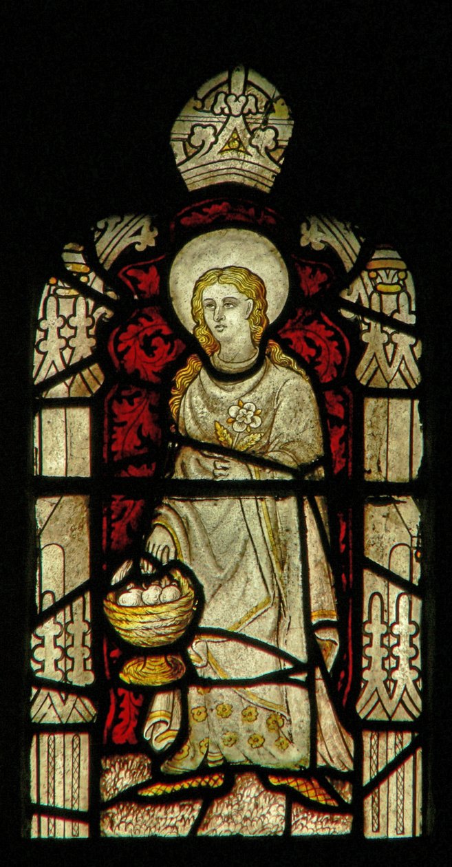 Fenêtre Ew tl représentant Sainte Dorothée - English School