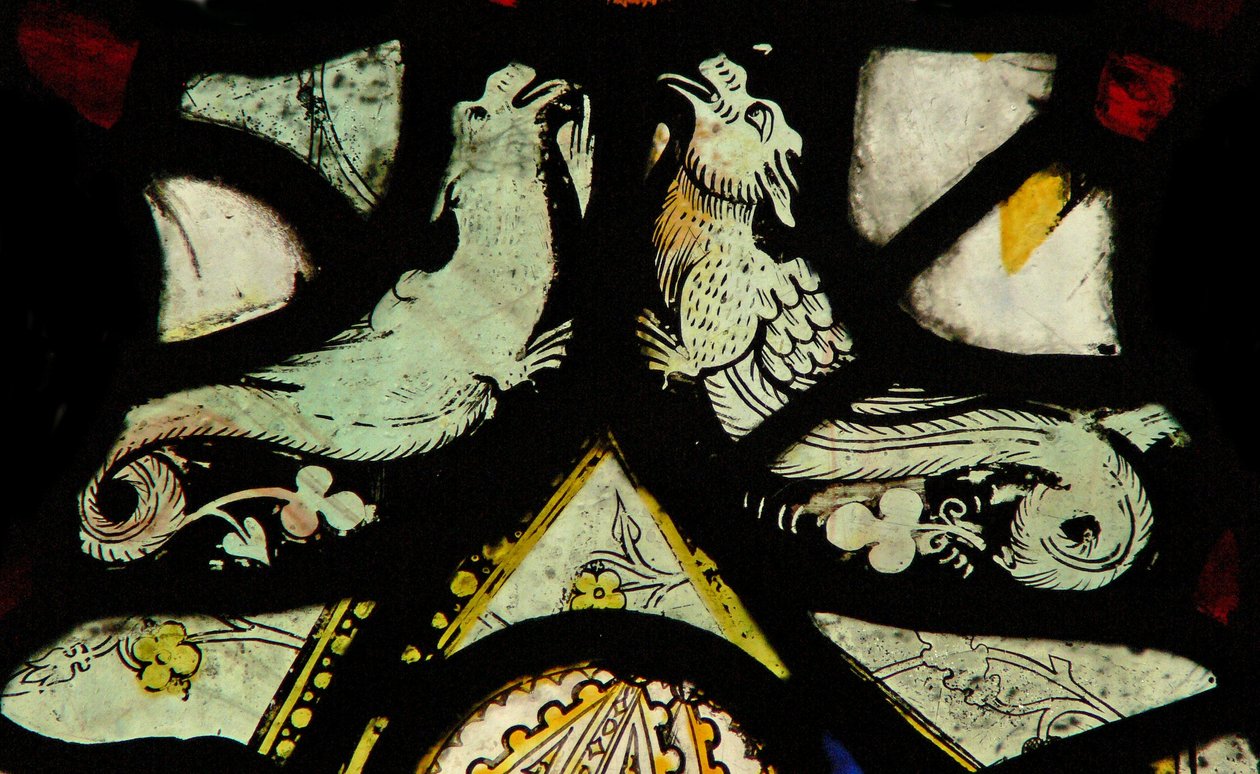 Fenêtre NaE représentant des grotesques - English School