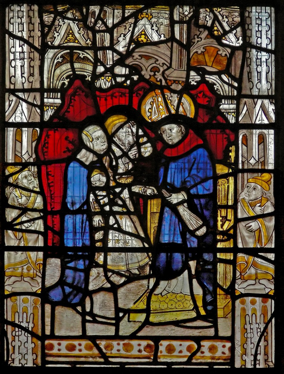 Fenêtre représentant Saint Martin allant à l