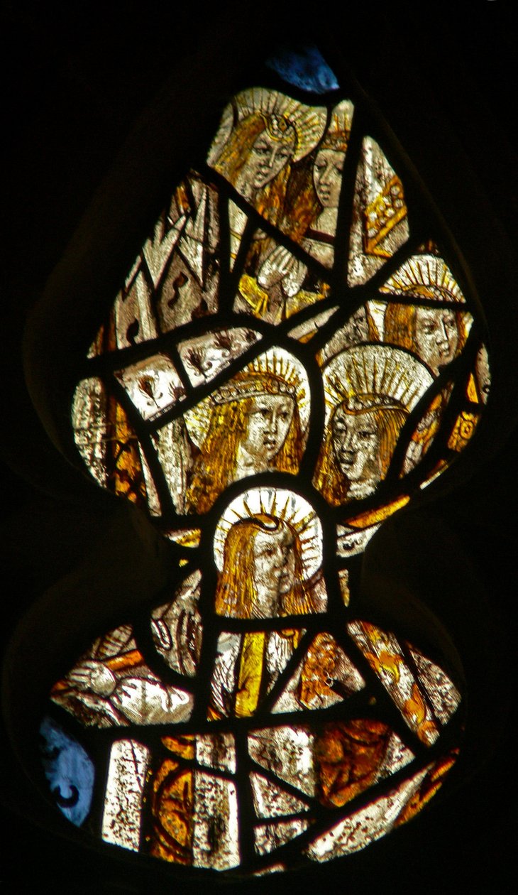 Fenêtre S2 représentant Sainte Ursule et quelques-unes des 11 000 vierges martyres - English School