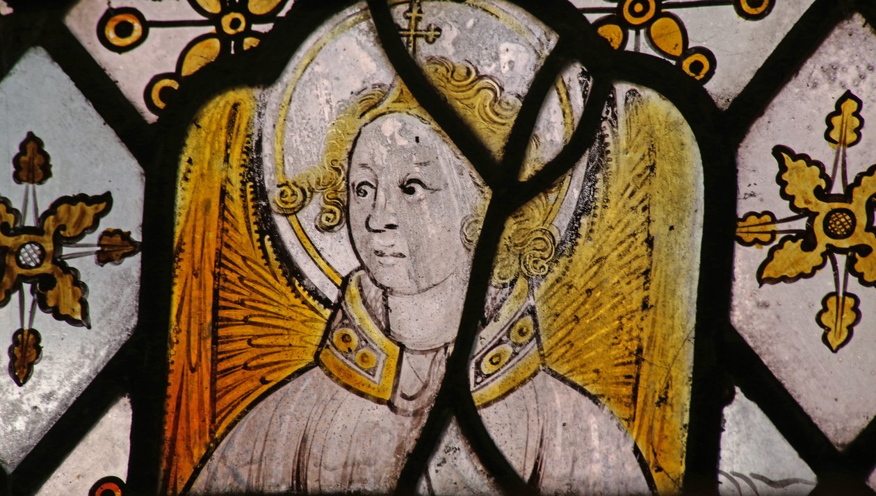 Fenêtre Chapelle St Nectan Ew représentant un ange - English School