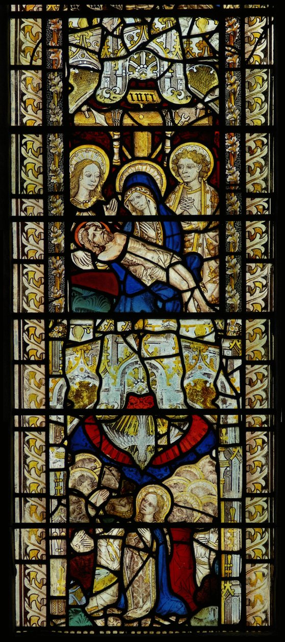 Fenêtre représentant la Pietà et la Pentecôte - English School