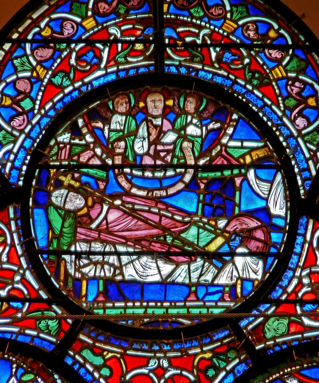 Fenêtre représentant St. Dunstan rêvant qu