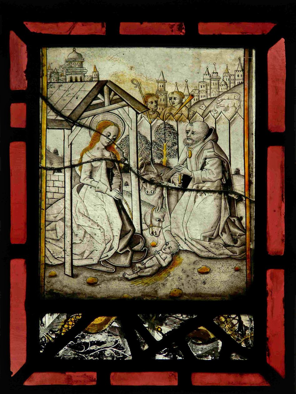Fenêtre représentant la Nativité - English School