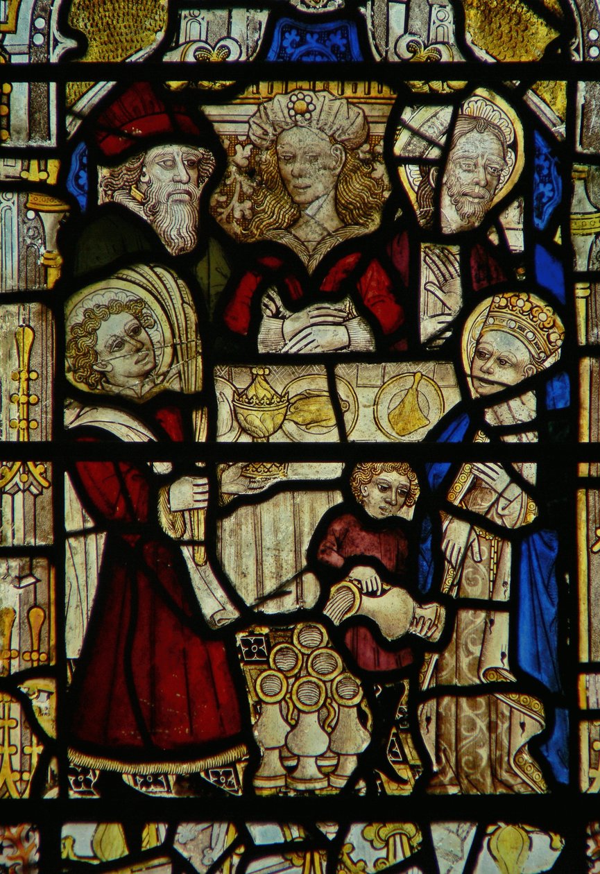 Fenêtre représentant les noces de Cana - English School