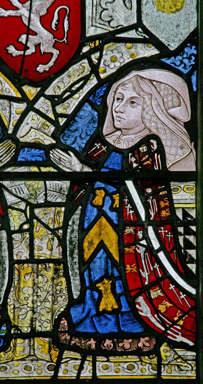 Fenêtre w1 représentant un donateur - Elizabeth Tilney - English School